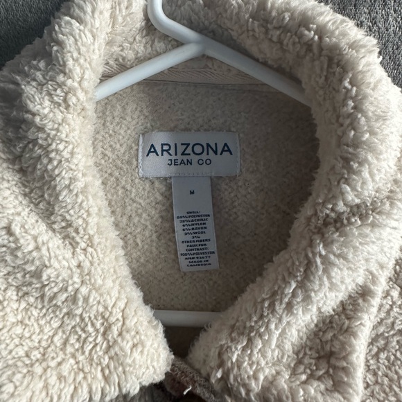 Patterned Button-Up Sherpa oversized Jacket - Picture 3 of 4